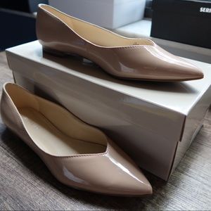 NIB Marc Fisher Analia Pointed-Toe Nude Flat 7.5